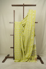 Pista Green HBP Cotton Saree - SRPGCS3703