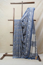 Blue HBP Cotton Saree - SRBCS2633