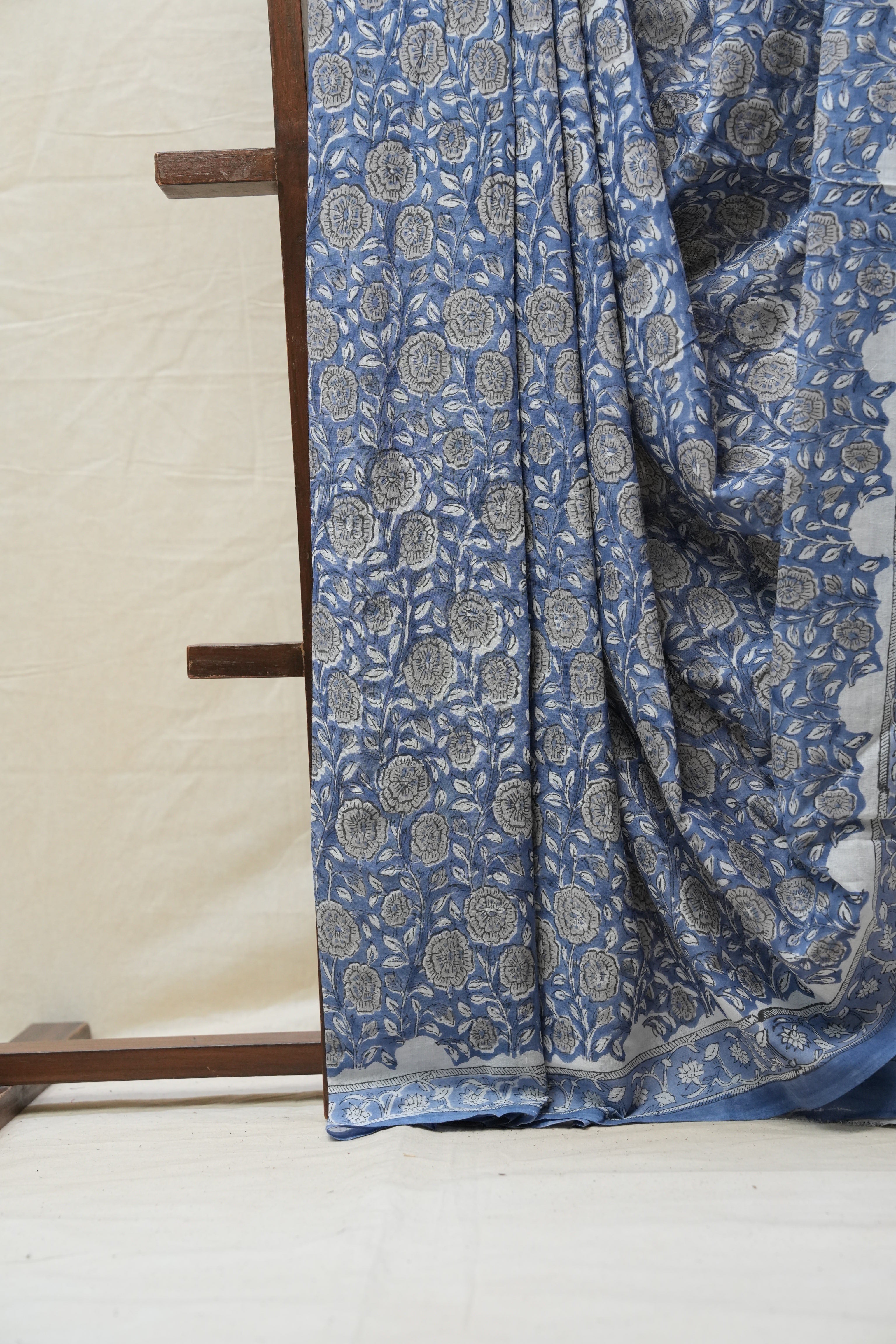 Blue HBP Cotton Saree - SRBCS2633