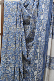 Blue HBP Cotton Saree - SRBCS2633
