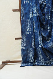 Indigo HBP Cotton Saree - SRICS2630