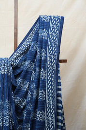 Indigo HBP Cotton Saree - SRICS2630