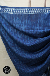 Indigo HBP Cotton Saree - SRICS2630