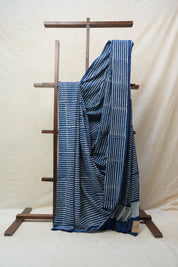 Indigo HBP Cotton Saree - SRICS2631
