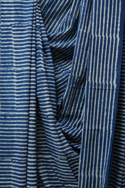 Indigo HBP Cotton Saree - SRICS2631