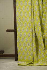 Pista Green HBP Cotton Saree - SRPGCS3703