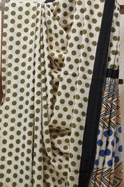 Cream HBP Cotton Saree - SRCCS2629