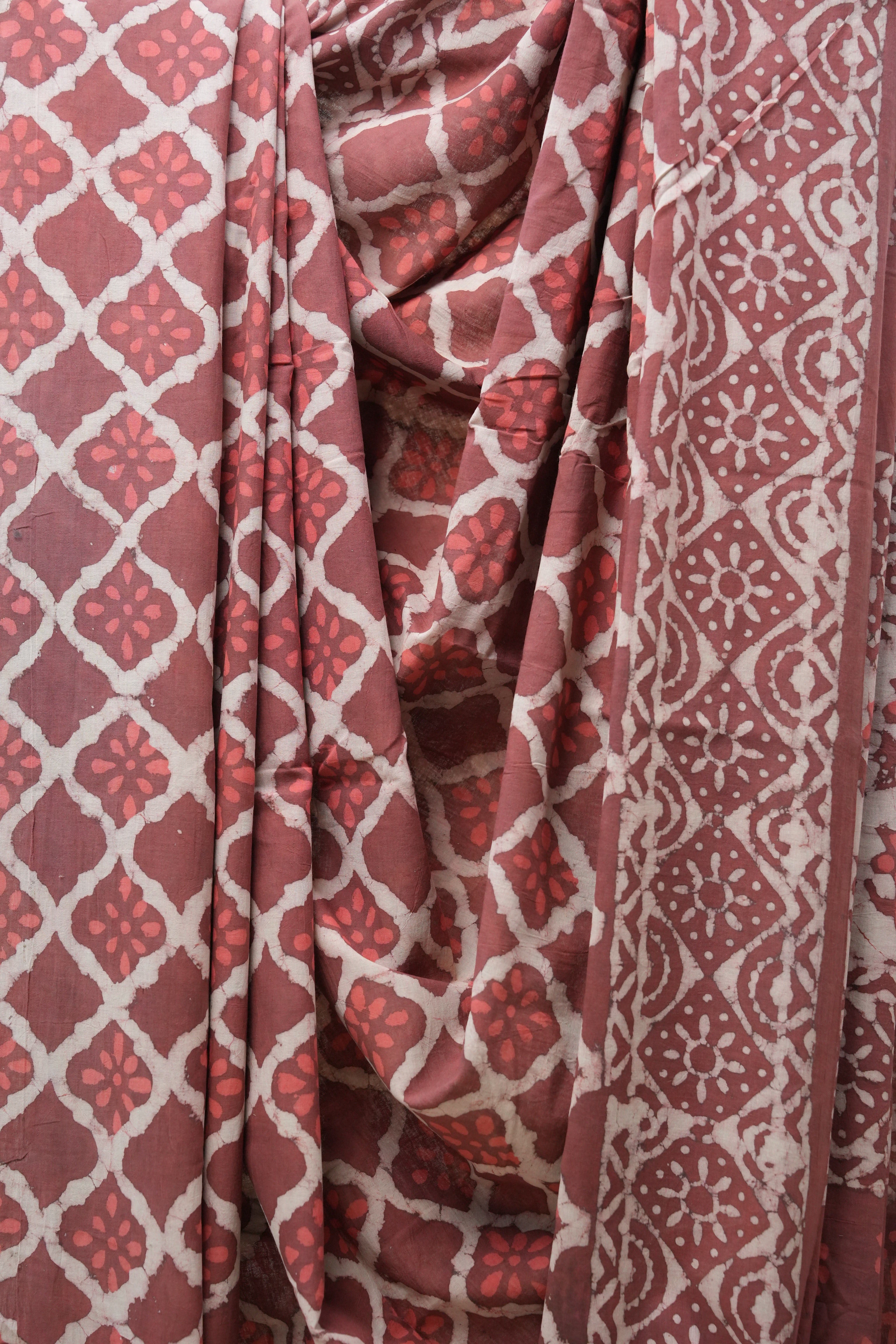 Magenta HBP Cotton Saree - SRMCS2628