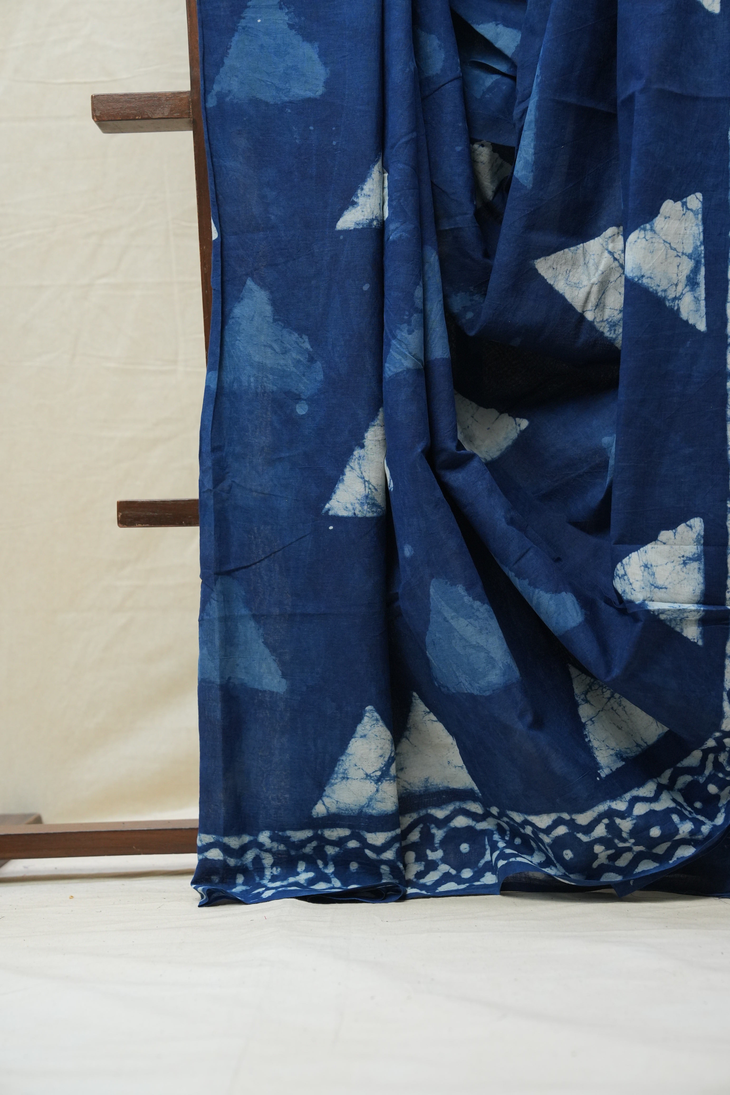 Indigo HBP Cotton Saree - SRICS2583