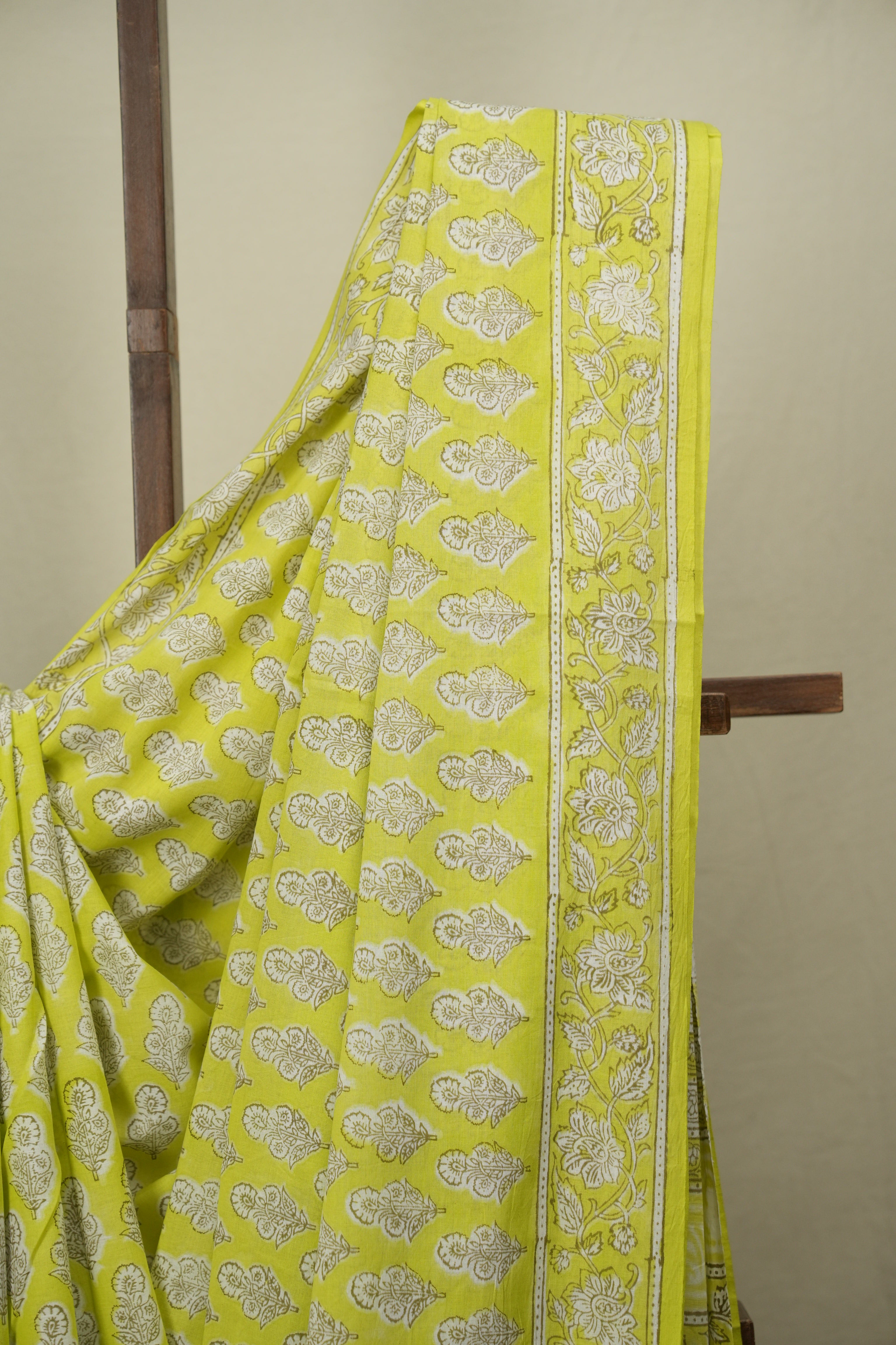 Pista Green HBP Cotton Saree - SRPGCS3703