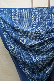 Indigo HBP Cotton Saree - SRICS2583