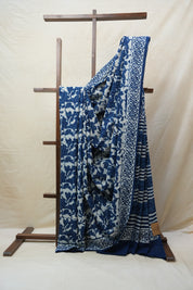 Indigo HBP Cotton Saree - SRICS2576
