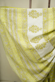 Pista Green HBP Cotton Saree - SRPGCS3703