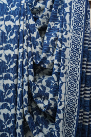 Indigo HBP Cotton Saree - SRICS2576