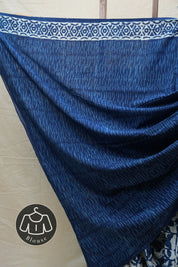 Indigo HBP Cotton Saree - SRICS2576