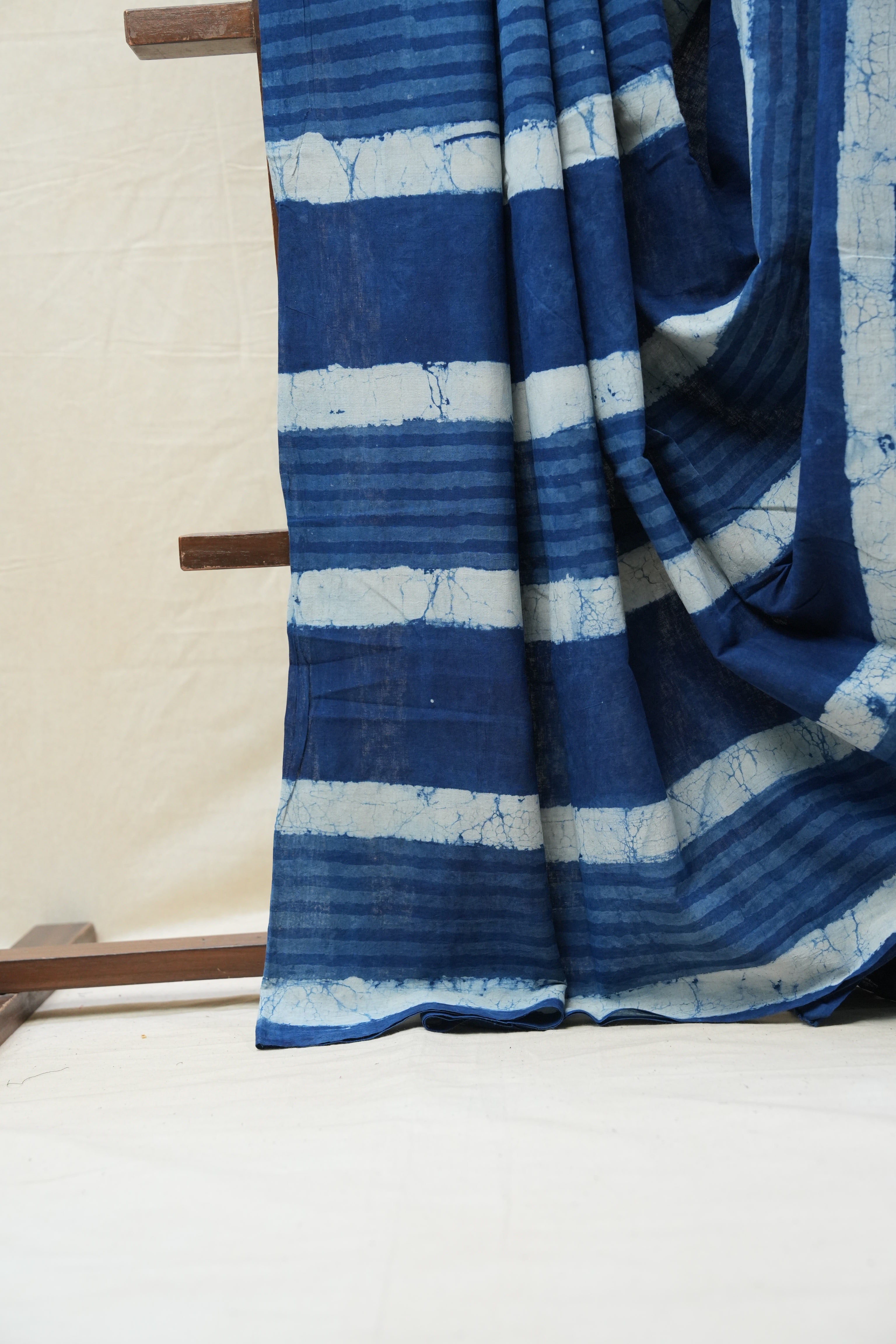 Indigo HBP Cotton Saree - SRICS2582