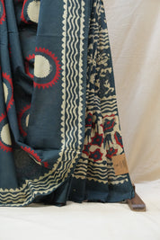 Dark Green HBP Cotton Saree - SRDGCS2584