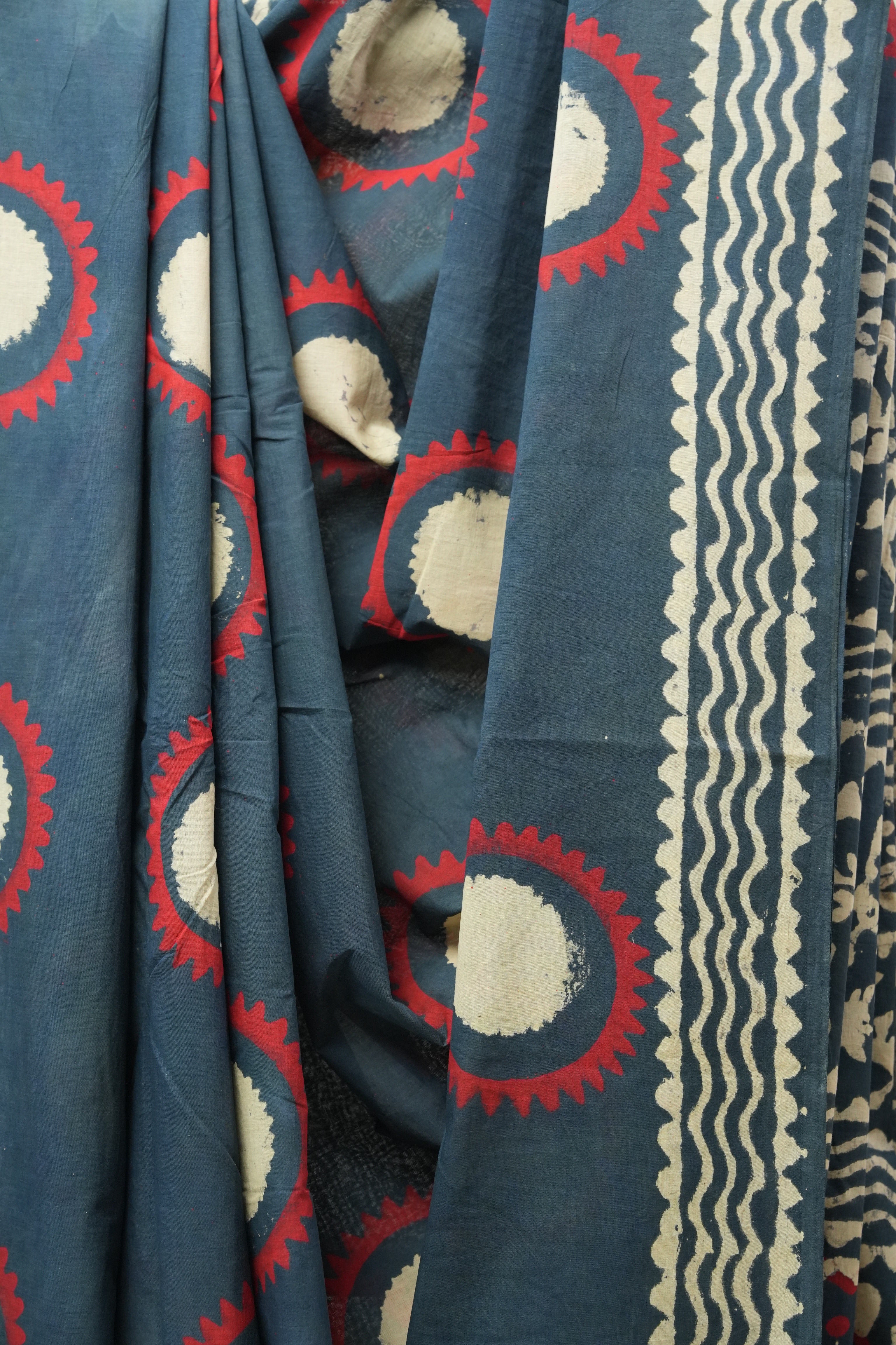 Dark Green HBP Cotton Saree - SRDGCS2584