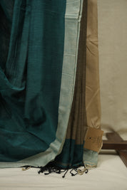 Green Bengal Cotton Saree - SRGBCS190