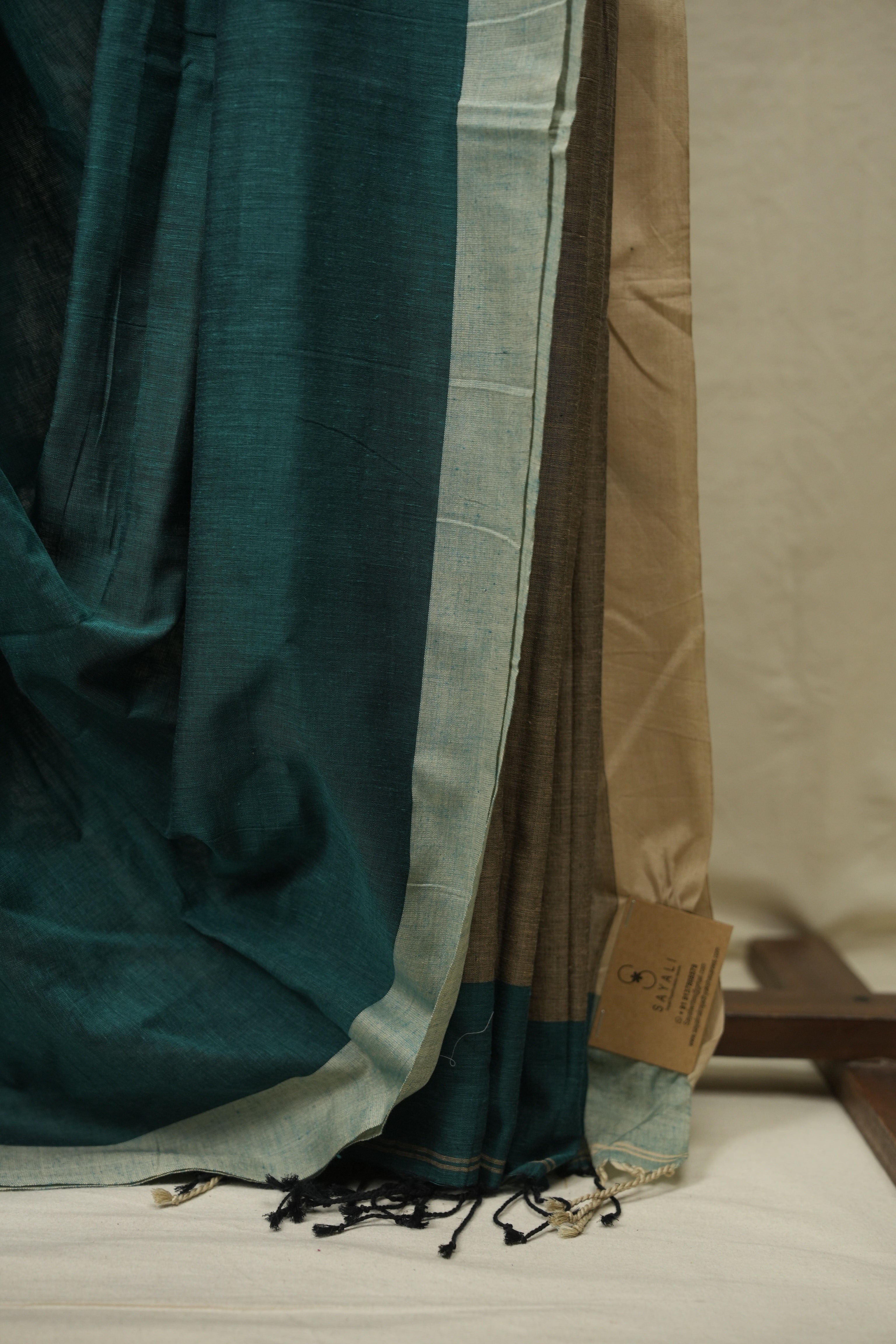Green Bengal Cotton Saree - SRGBCS190