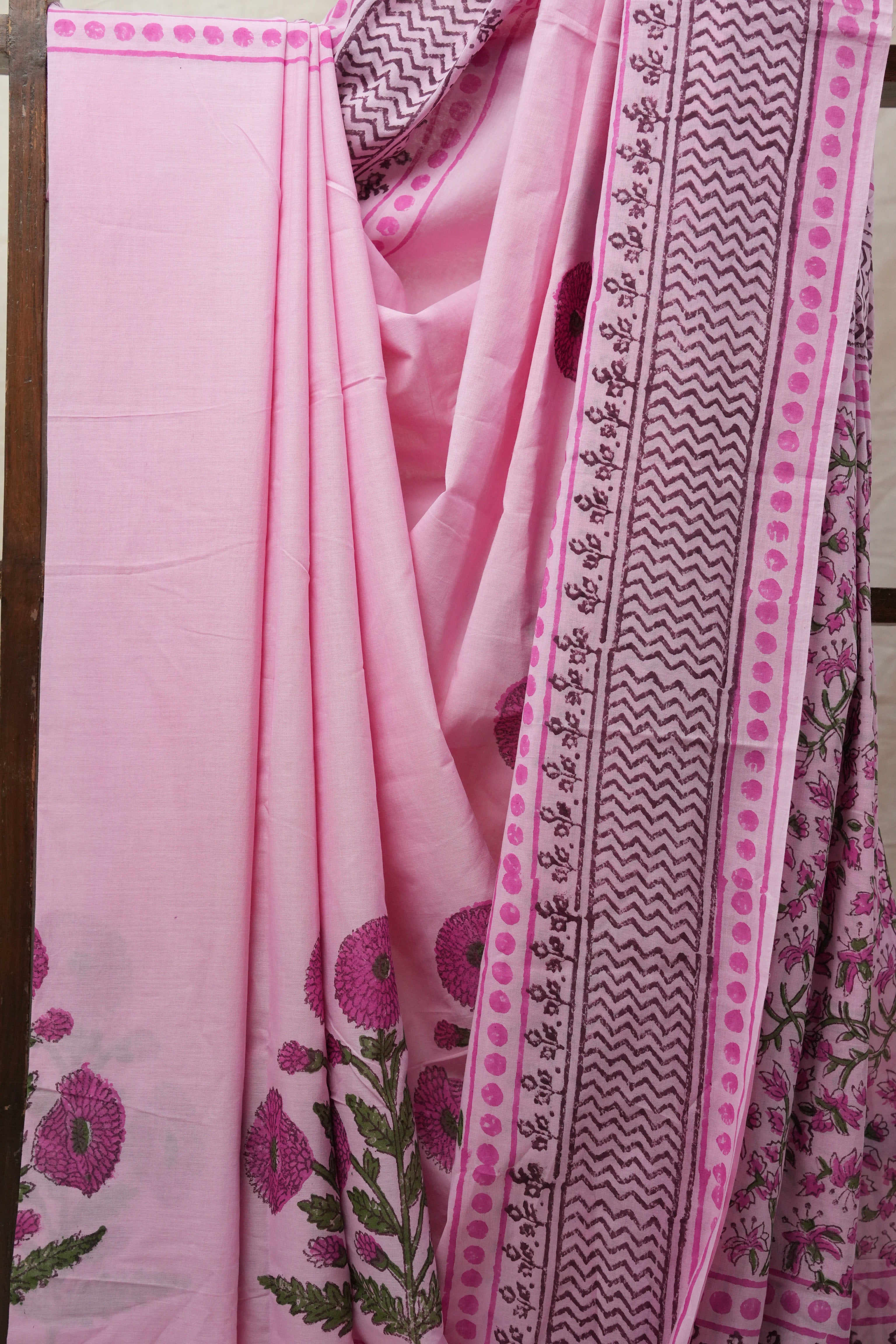 Pink HBP Cotton Saree - SRPCS2581