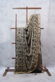 Cream HBP Cotton Silk Saree With Maheshwari Border - SRCCSS1016