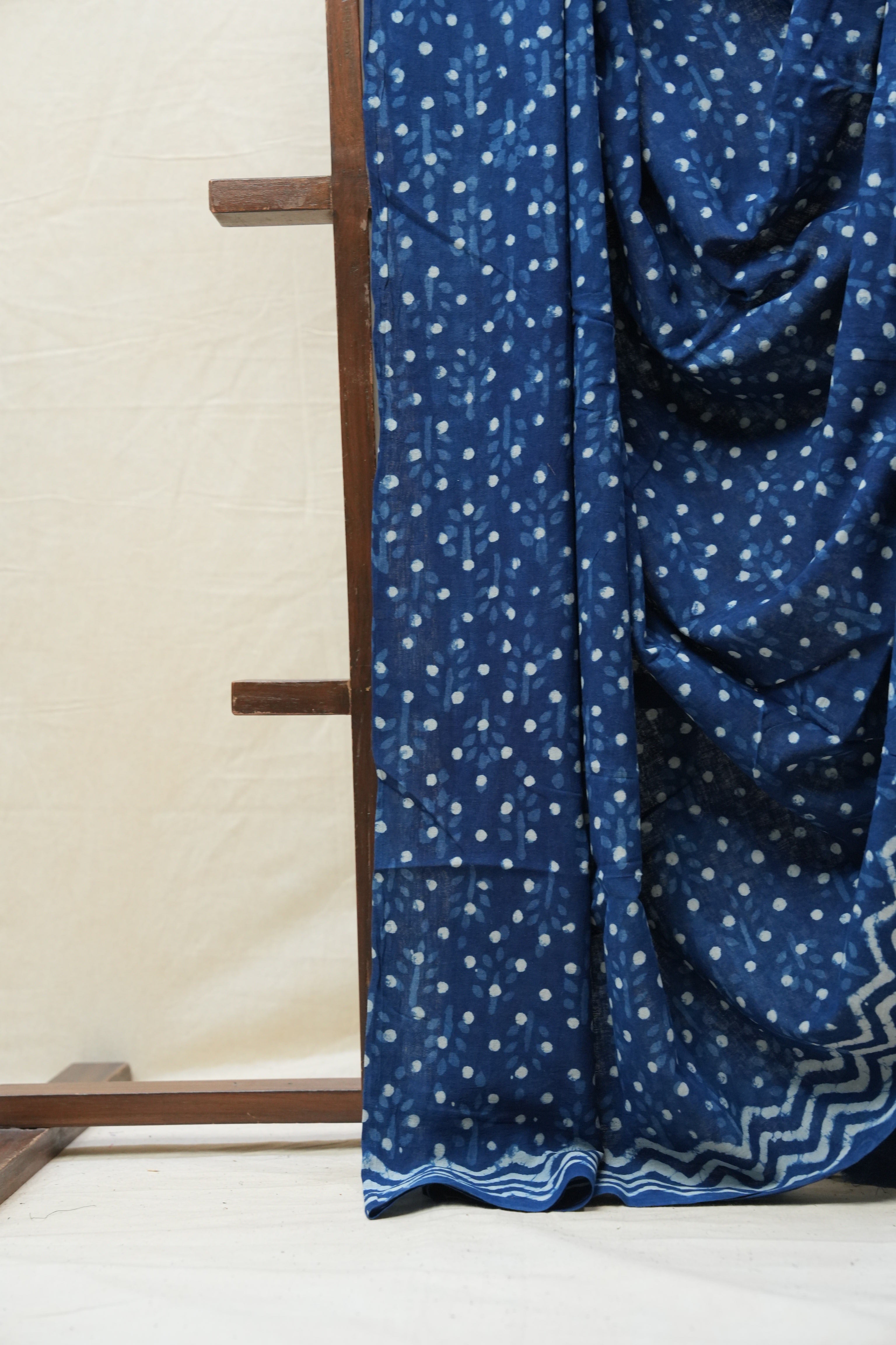 Indigo HBP Cotton Saree - SRICS2579