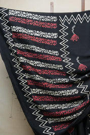 Black HBP Modal Silk Saree - SRBMSS346