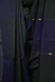 Blue- Green Maheshwari Saree - SRBGMS1299