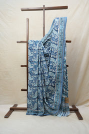 Blue HBP Cotton Saree - SRBCS2604