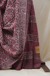 Magenta HBP Cotton Saree - SRMCS2605