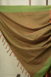 Rust Orange Cotton Ilkal Saree - SROCIS1053
