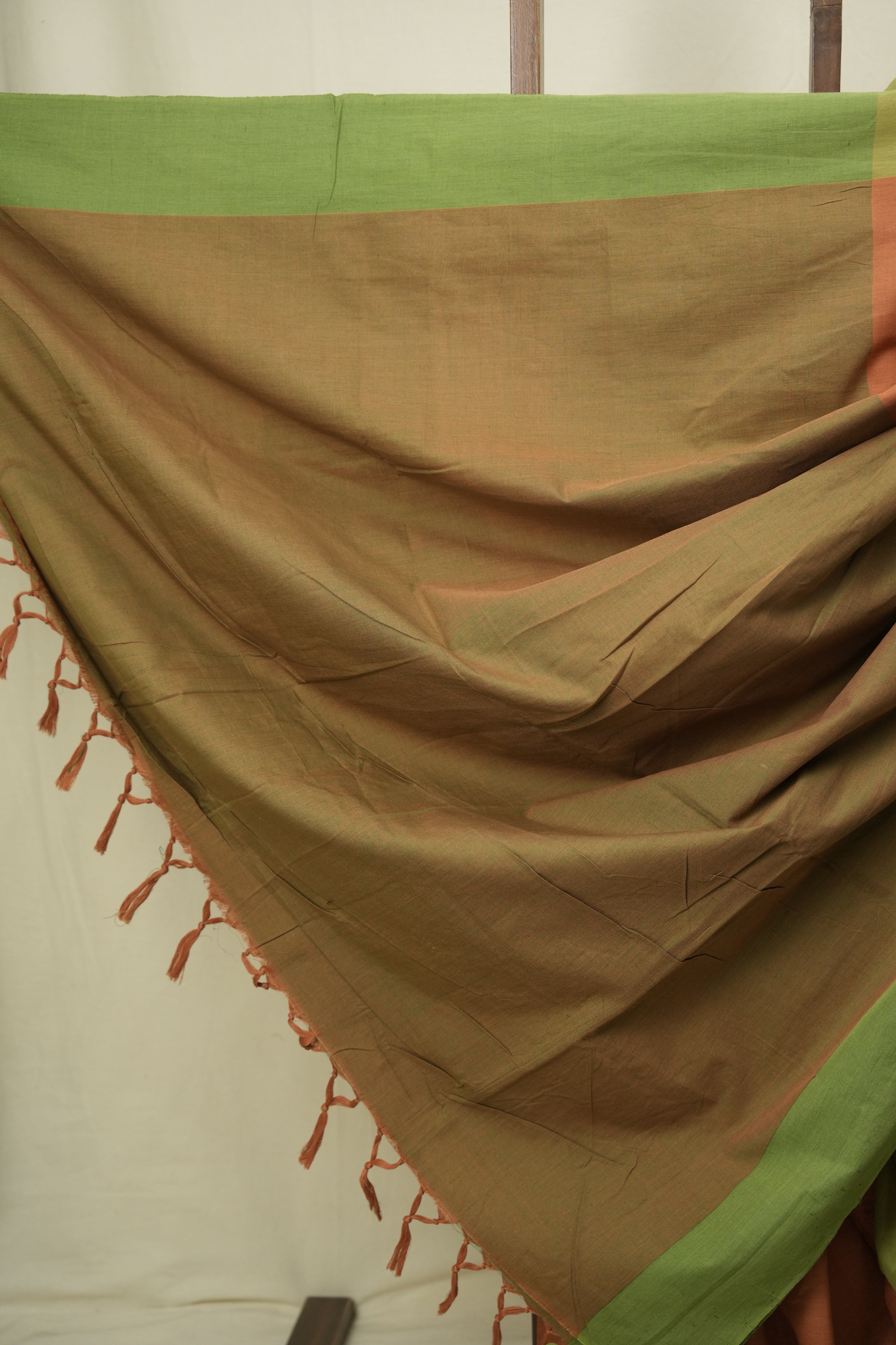 Rust Orange Cotton Ilkal Saree - SROCIS1053