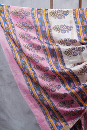 Blue HBP Cotton Silk Saree With Maheshwari Border - SRBCSS1030