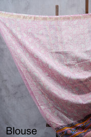 Blue HBP Cotton Silk Saree With Maheshwari Border - SRBCSS1030