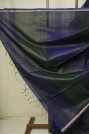 Blue- Green Maheshwari Saree - SRBGMS1299