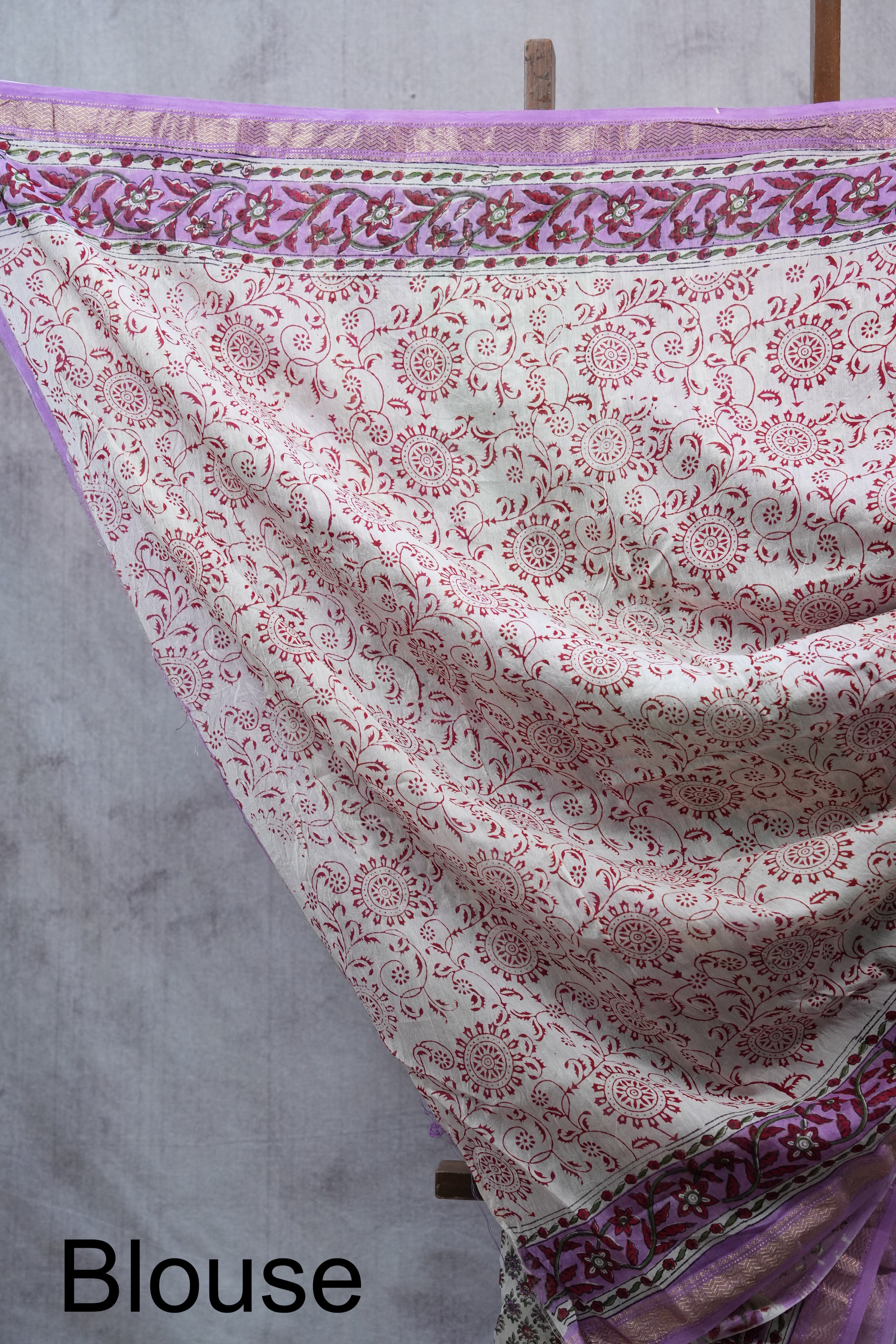 White HBP Cotton Silk Saree With Maheshwari Border - SRWCSS1031