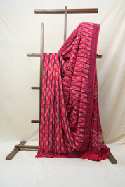 Red HBP Cotton Saree - SRRCS2603