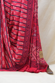 Red HBP Cotton Saree - SRRCS2603