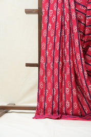 Red HBP Cotton Saree - SRRCS2603