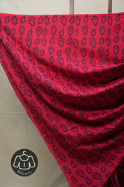 Red HBP Cotton Saree - SRRCS2603