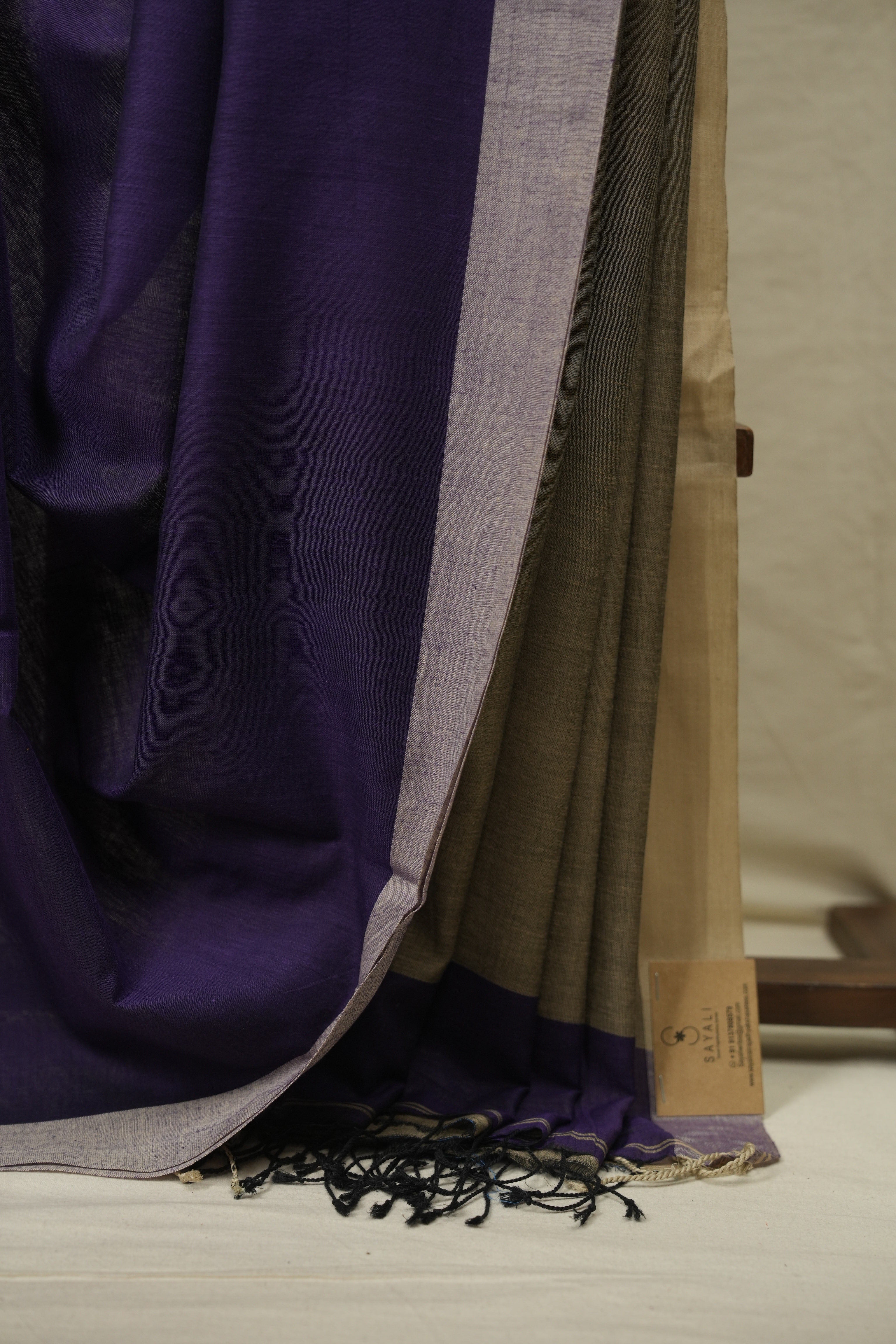 Purple Bengal Cotton Saree - SRPBCS200