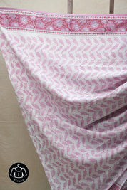 White HBP Cotton Saree - SRWCS2574