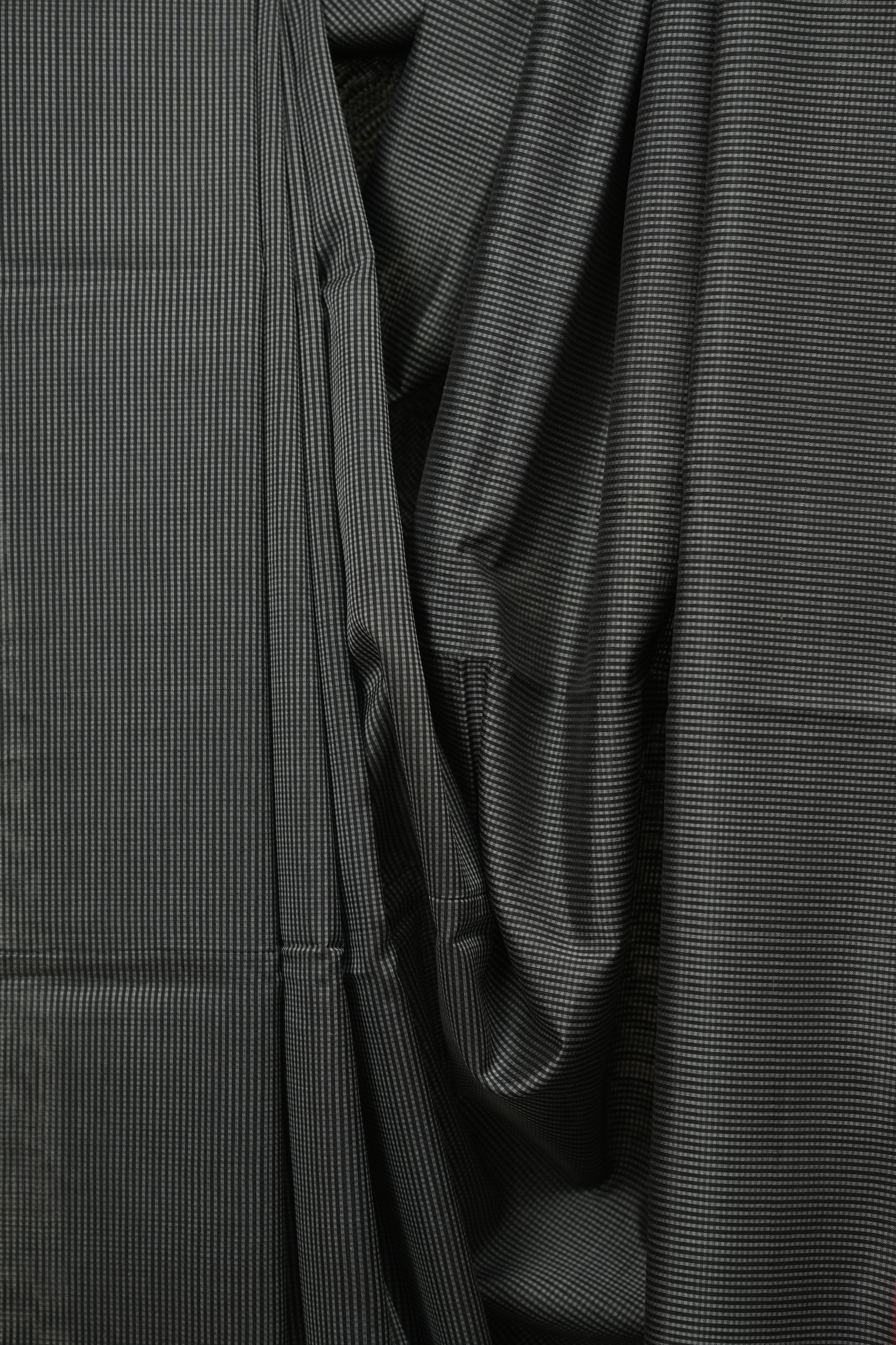 Grey-Black Maheshwari Saree - SRGBMS1343