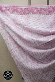 White HBP Cotton Saree - SRWCS2573