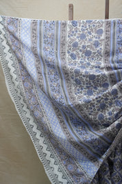 White HBP Cotton Saree - SRWCS2571