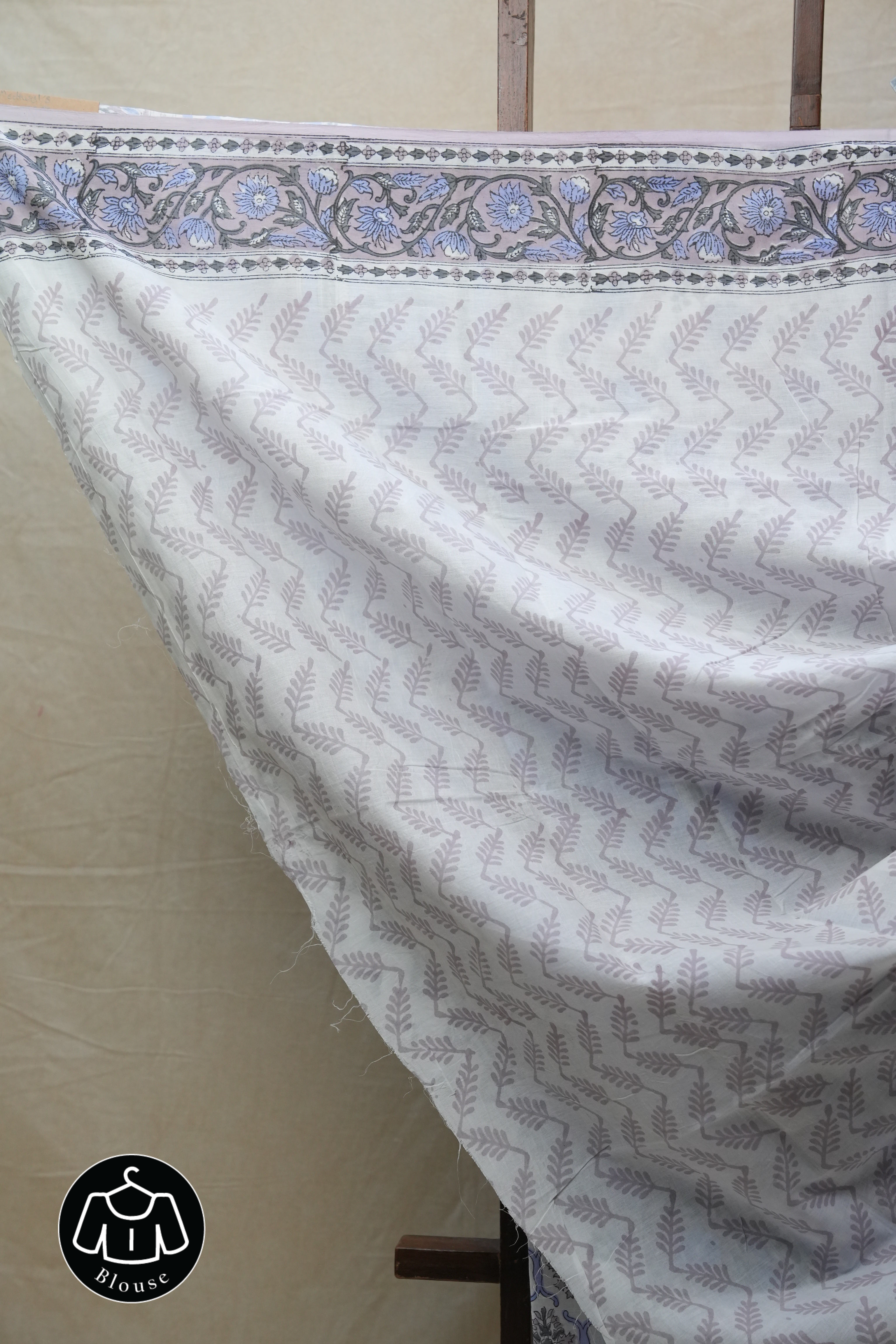 White HBP Cotton Saree - SRWCS2575