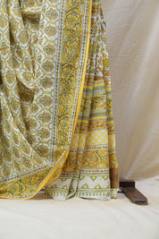 White HBP Cotton Saree - SRWCS2570