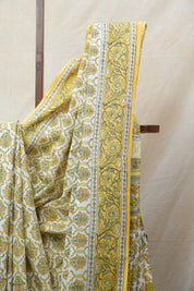 White HBP Cotton Saree - SRWCS2570