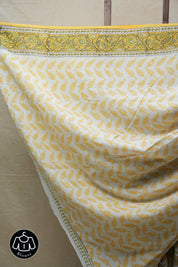 White HBP Cotton Saree - SRWCS2570